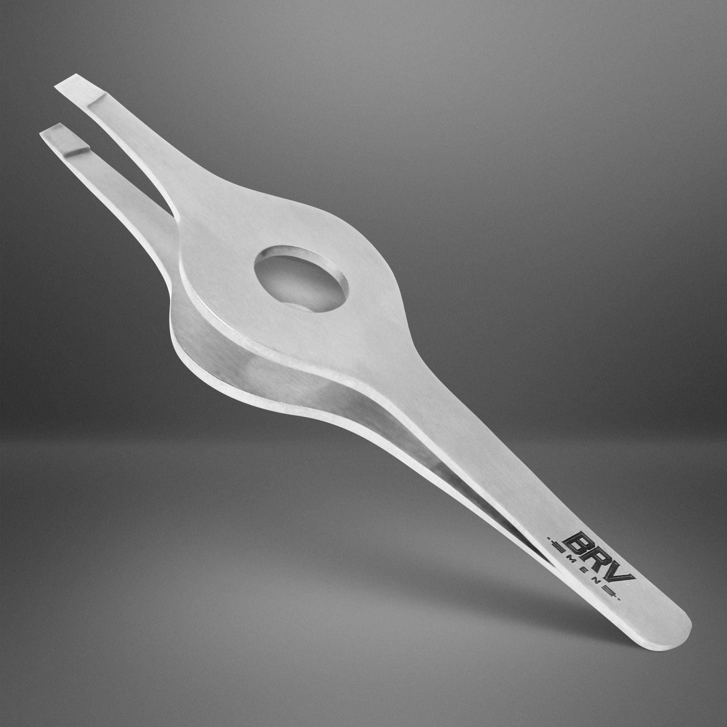 BRV MEN Wide Grip Slant Tweezers - German Stainless Steel - Hand-Filed –  brv men