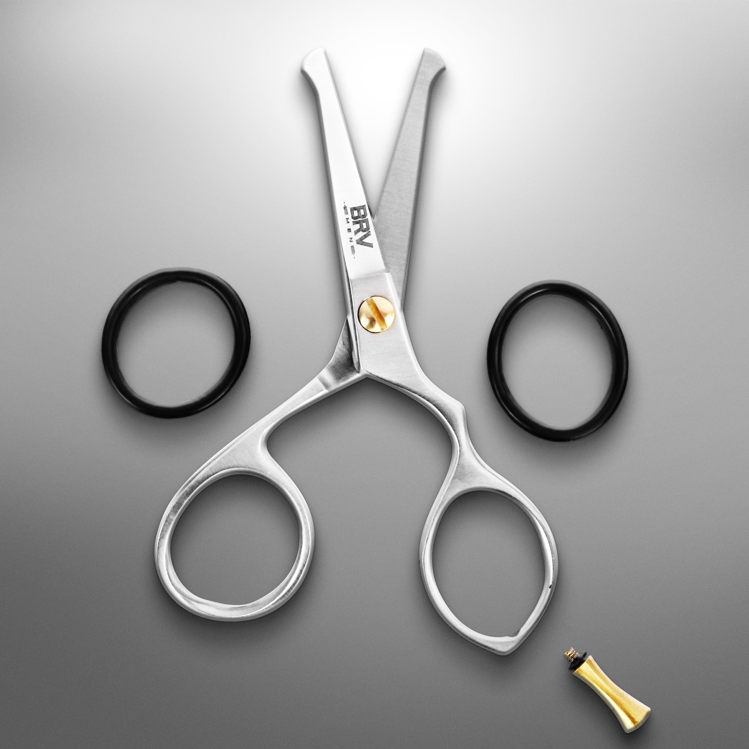 BRV MEN Rounded-Tip Small Trim Scissors for Men 4.2 | 100% German  Stainless Steel | Nose Hair Scissors for Men | Professional Grooming  Scissors for