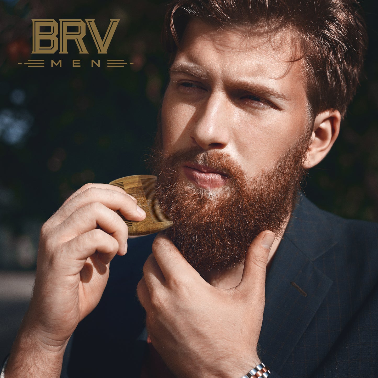
                  
                    BRV MEN Beard & Mustache Comb - 100% Natural Green Sandalwood - Pocket Size, Comes with Carry Case - Works Perfectly with Your Beard Oil and Beard Balm - For All Types and Styles of Hair
                  
                