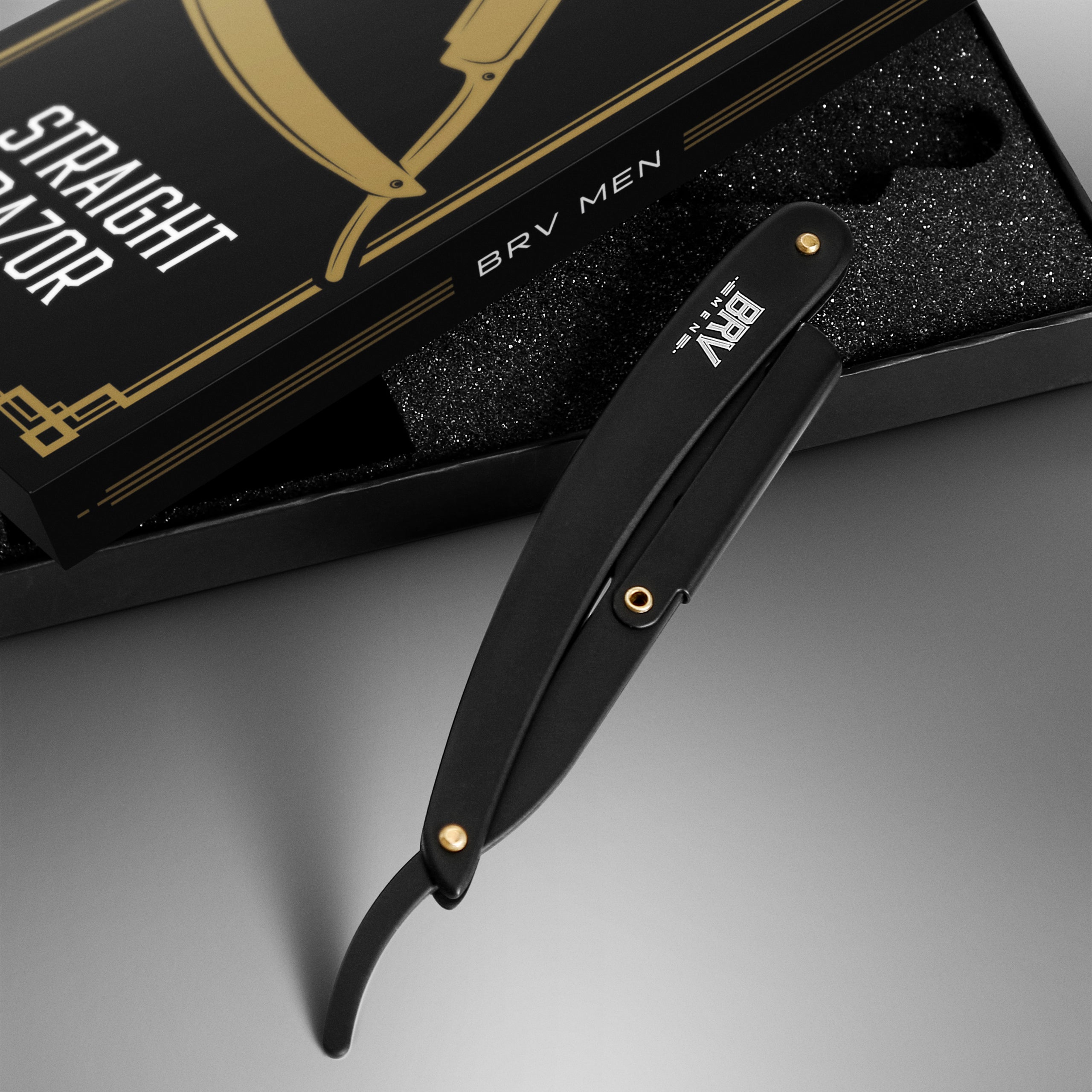 BRV MEN Professional Straight Edge Barber Razor - 100 Lord Platinum Si ...