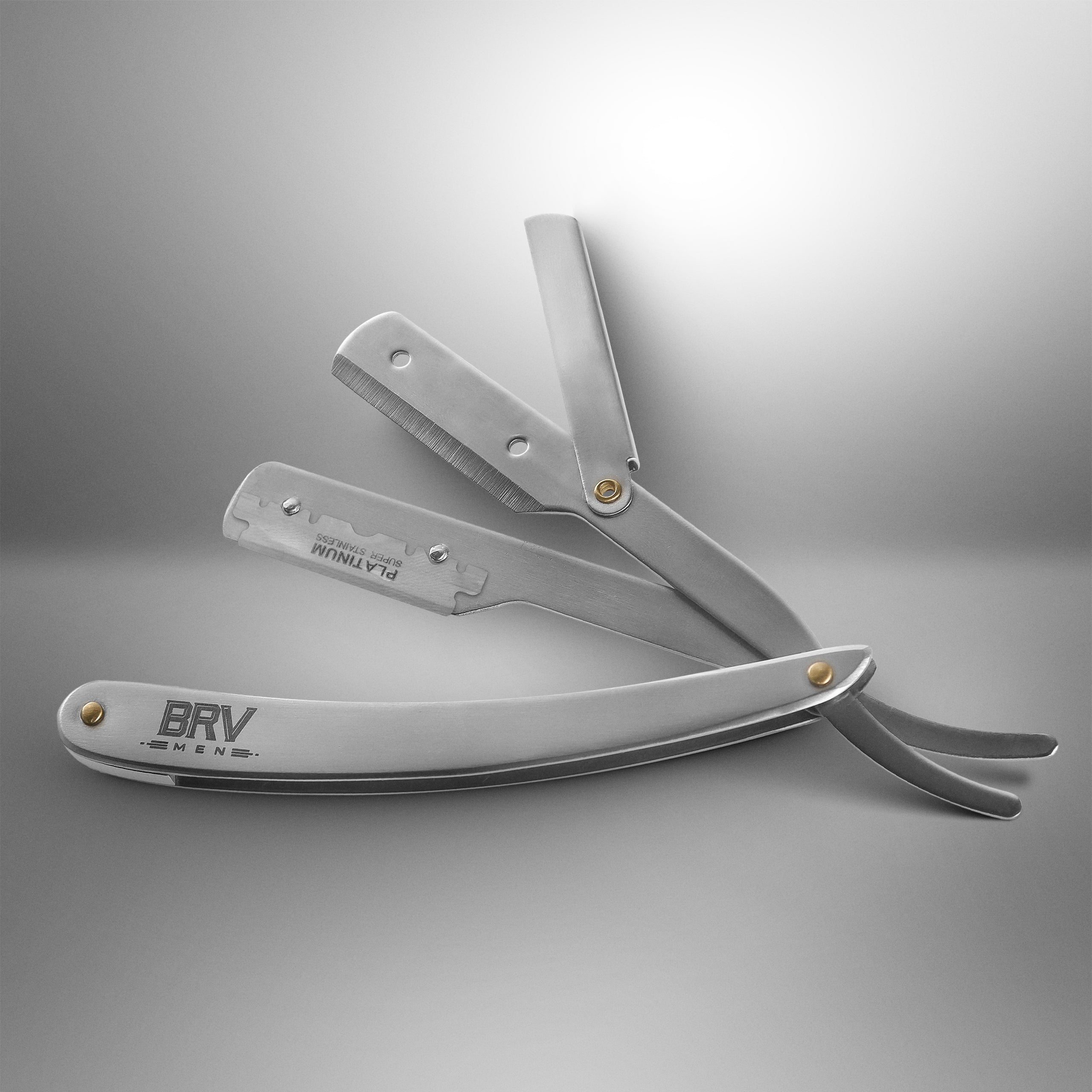 BRV MEN Professional Straight Edge Barber Razor - 100 Lord Platinum Si ...