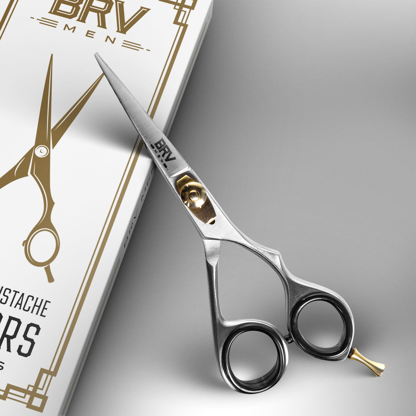 
                  
                    BRV MEN Professional Hammer Forged Mustache & Beard Scissors - 5.5" - 100% Stainless Steel - Razor Sharp Facial Hair Trimming Shears (RIGHT HANDED - silver)
                  
                