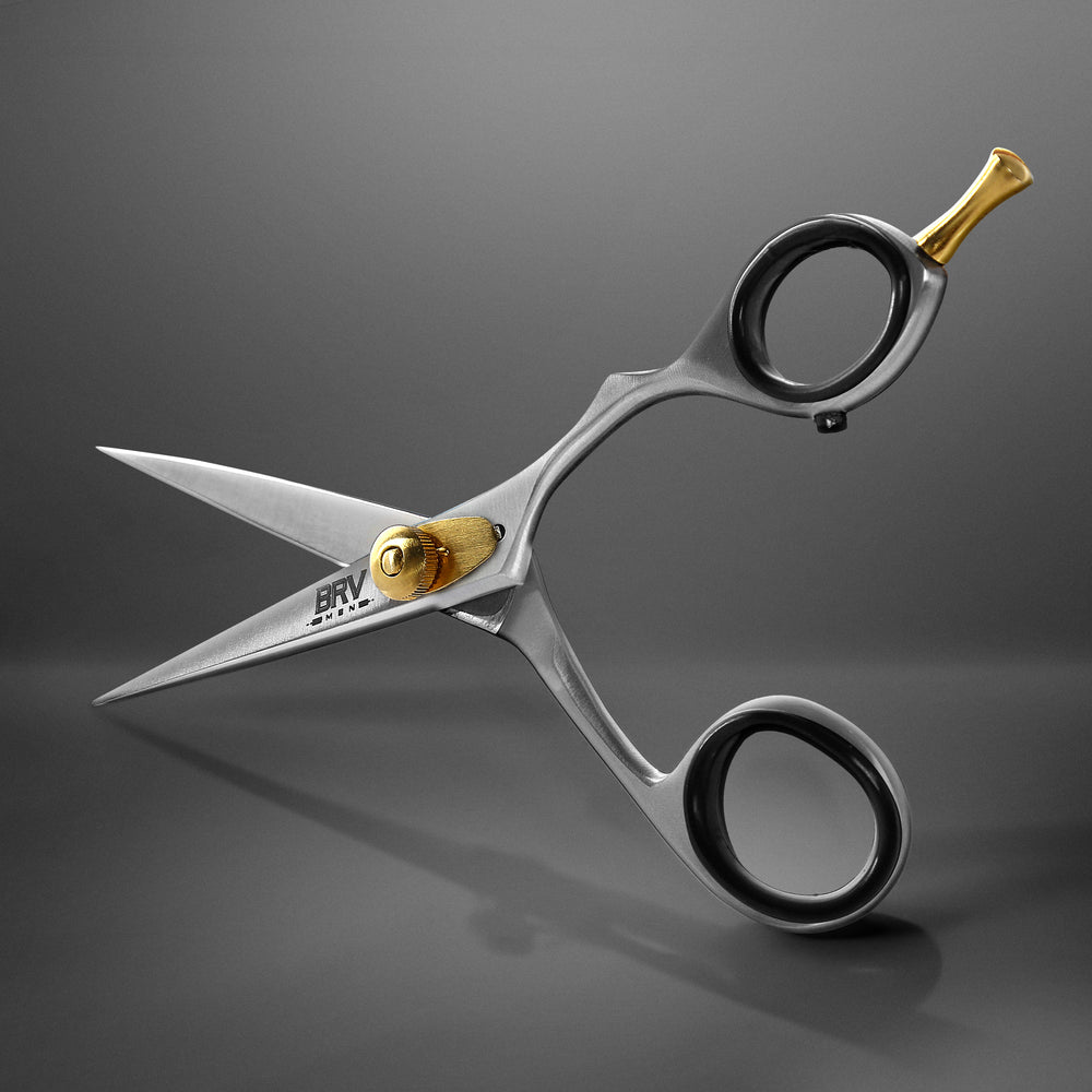
                  
                    BRV MEN Professional Hammer Forged Mustache & Beard Scissors - 5.5" - 100% Stainless Steel - Razor Sharp Facial Hair Trimming Shears (RIGHT HANDED - silver)
                  
                